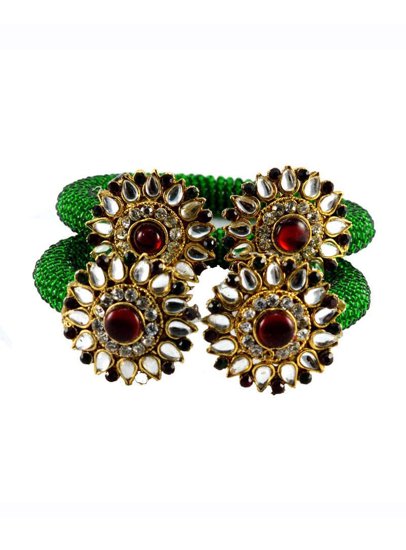 Green Brass Kada 108086
