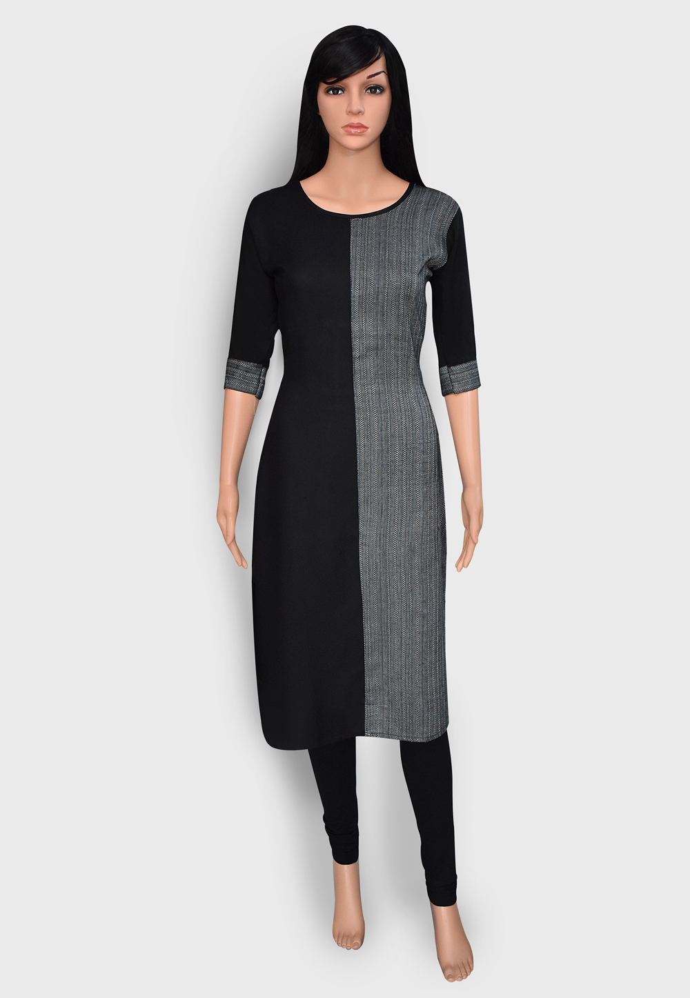 Black Rayon Readymade Kurti 201449