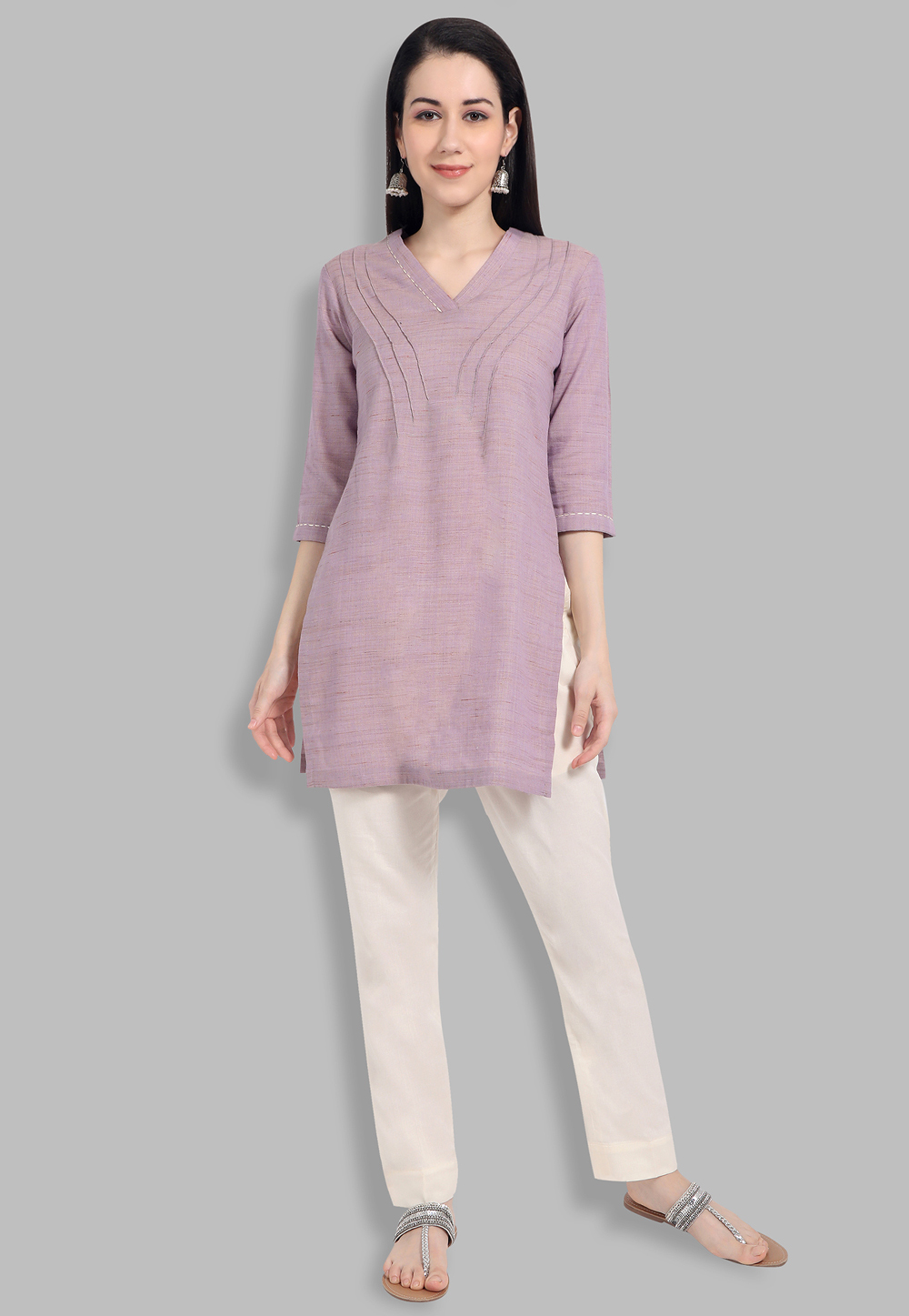 Purple Short Kurti for Women