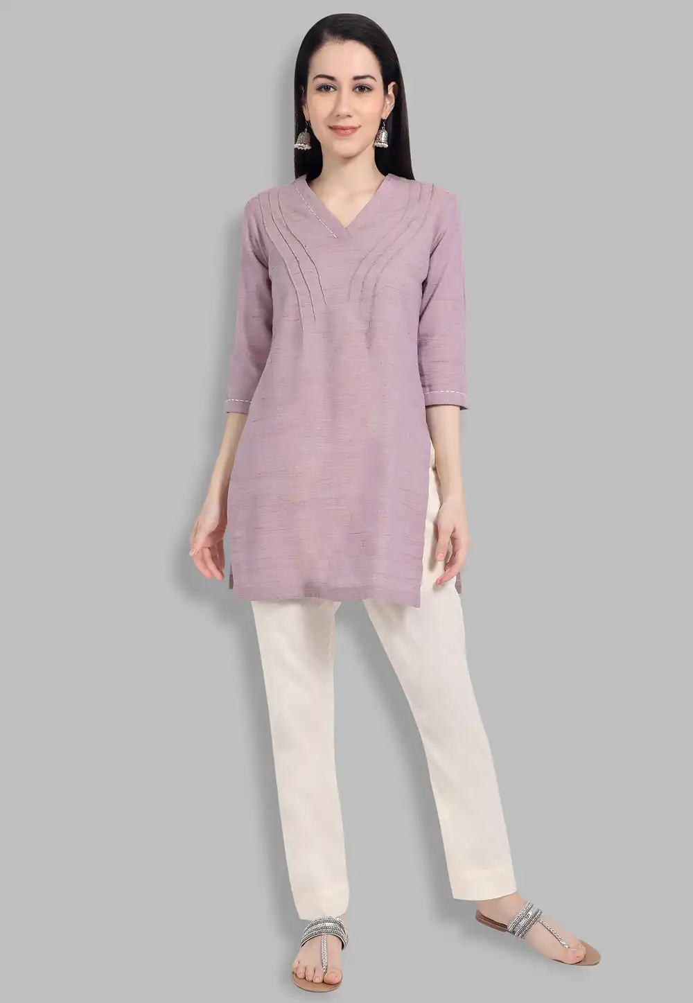 Purple Short Kurti for Women