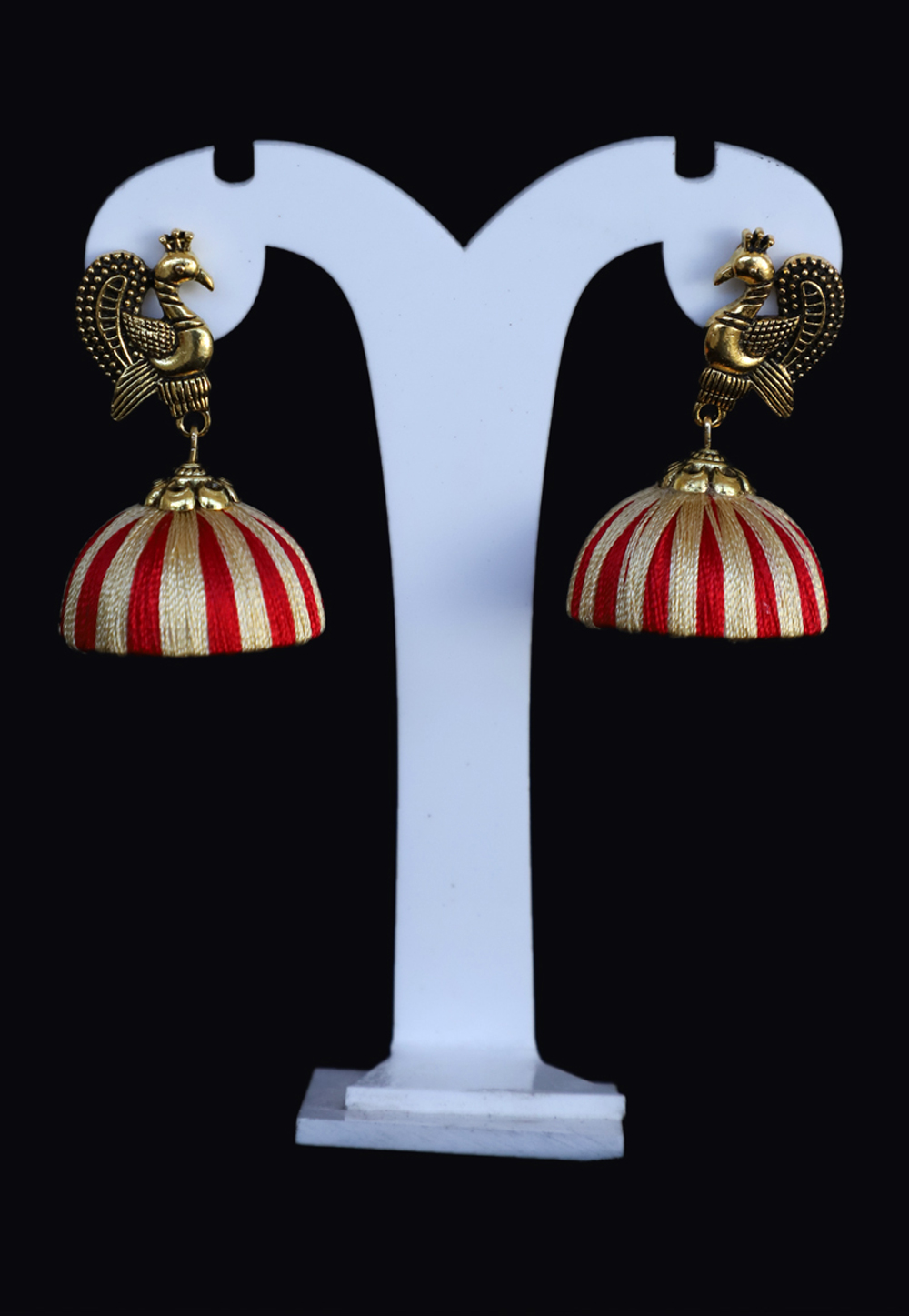 Green Thread Earrings 169138