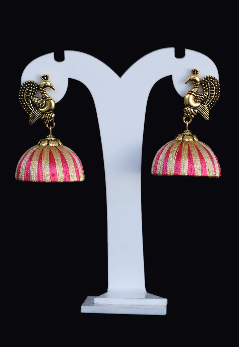 Pink Thread Earrings 169139