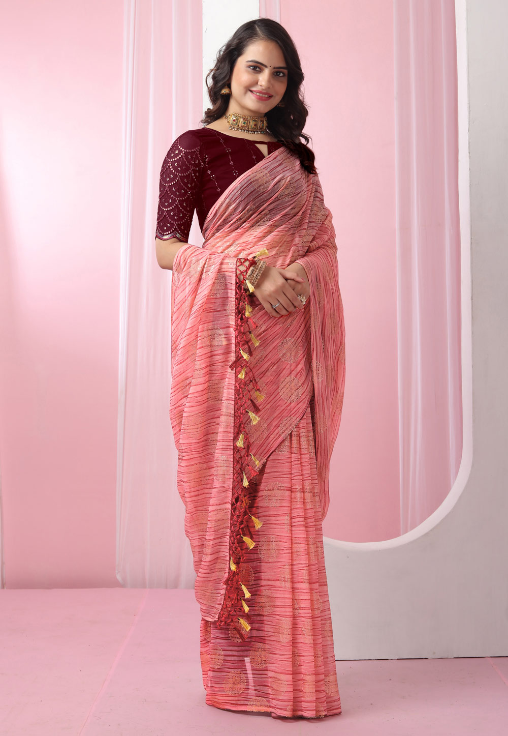 Light weight sarees for wedding hotsell