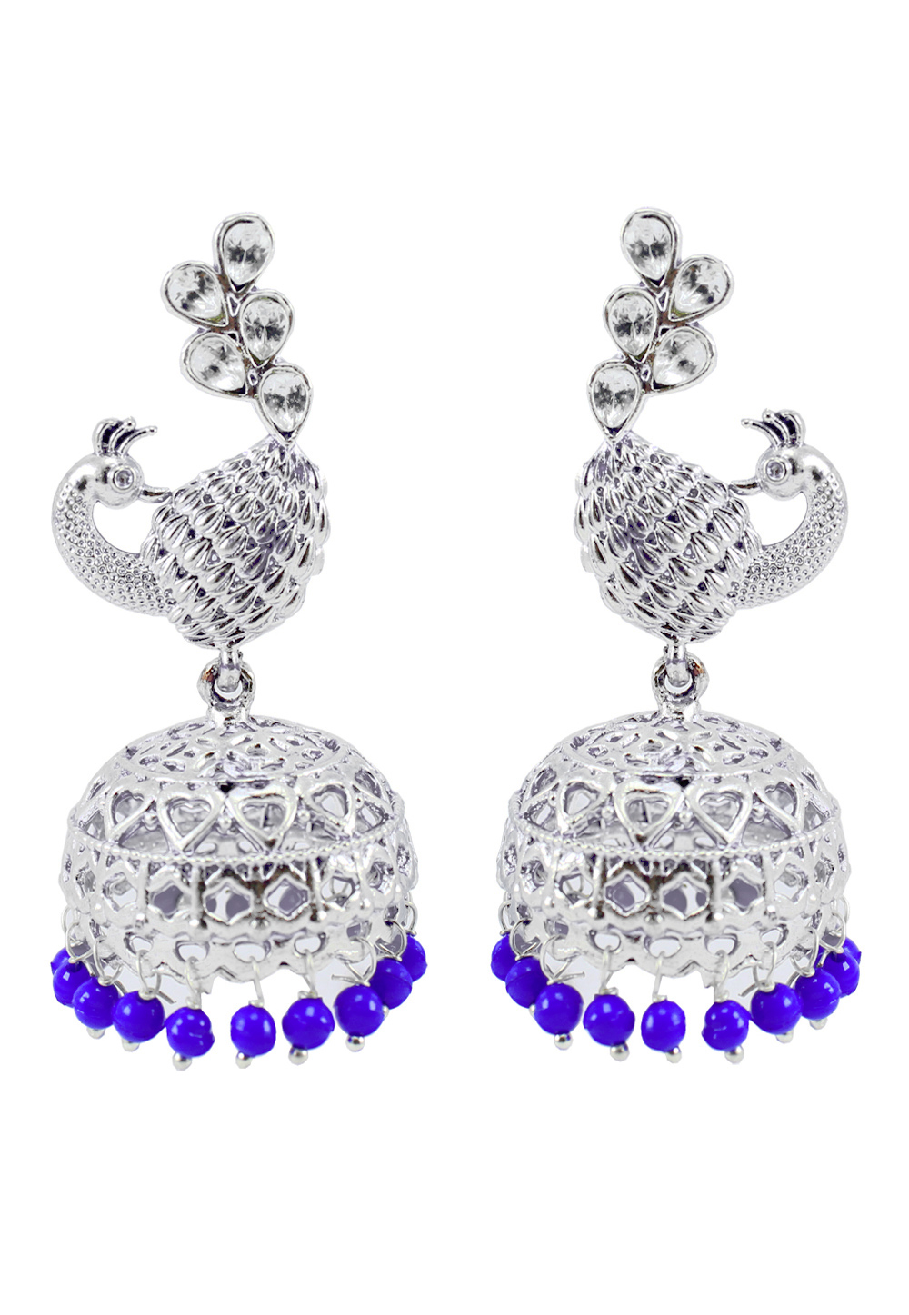 Blue Alloy Austrian Diamond Earrings 177866