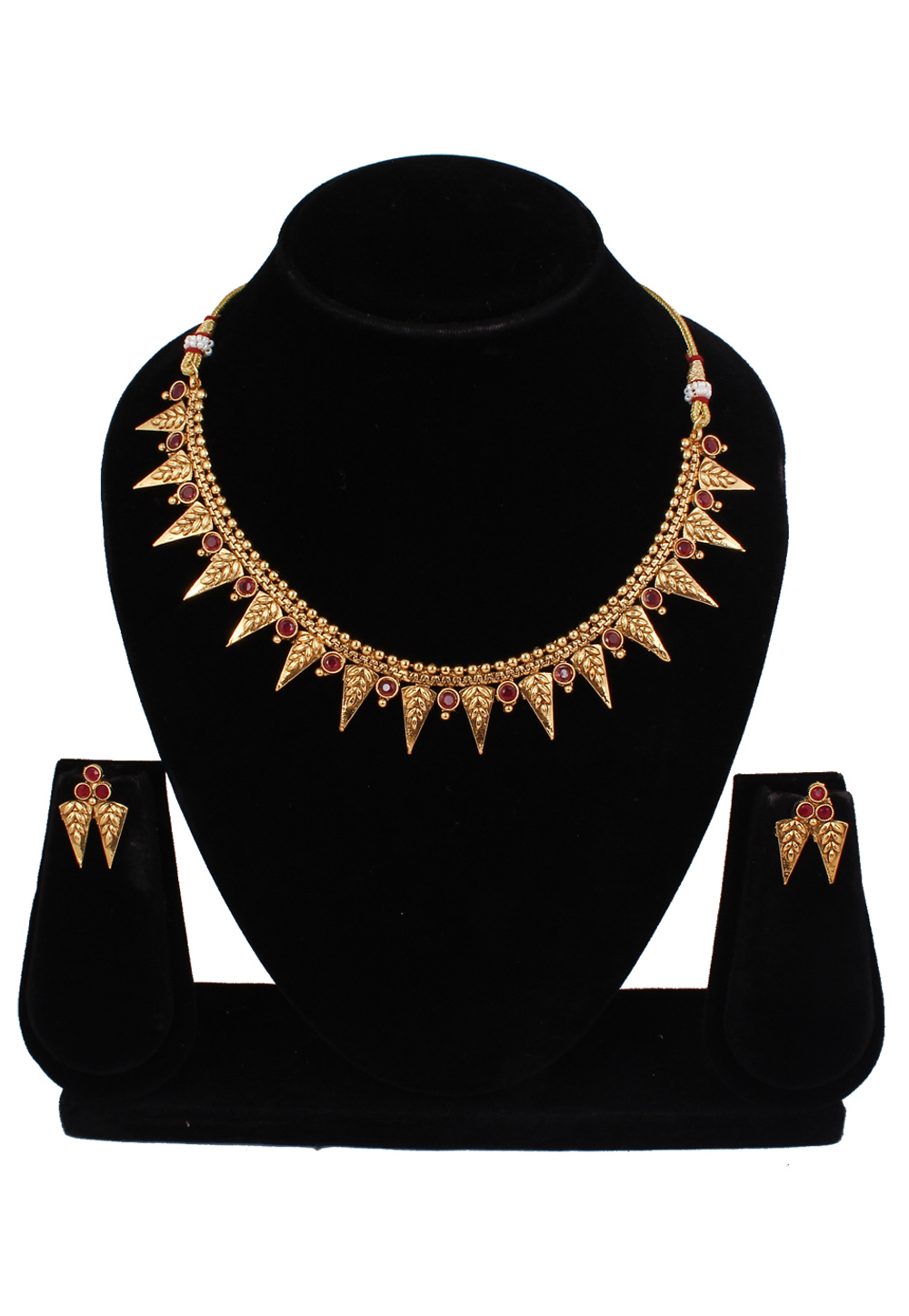 Golden Copper Necklace Set Earrings 257308