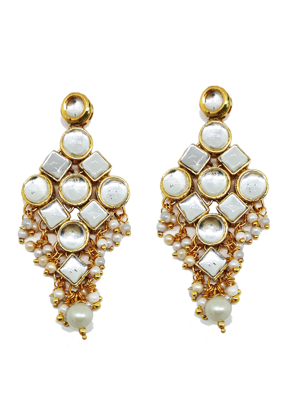 White Brass Earrings 184183