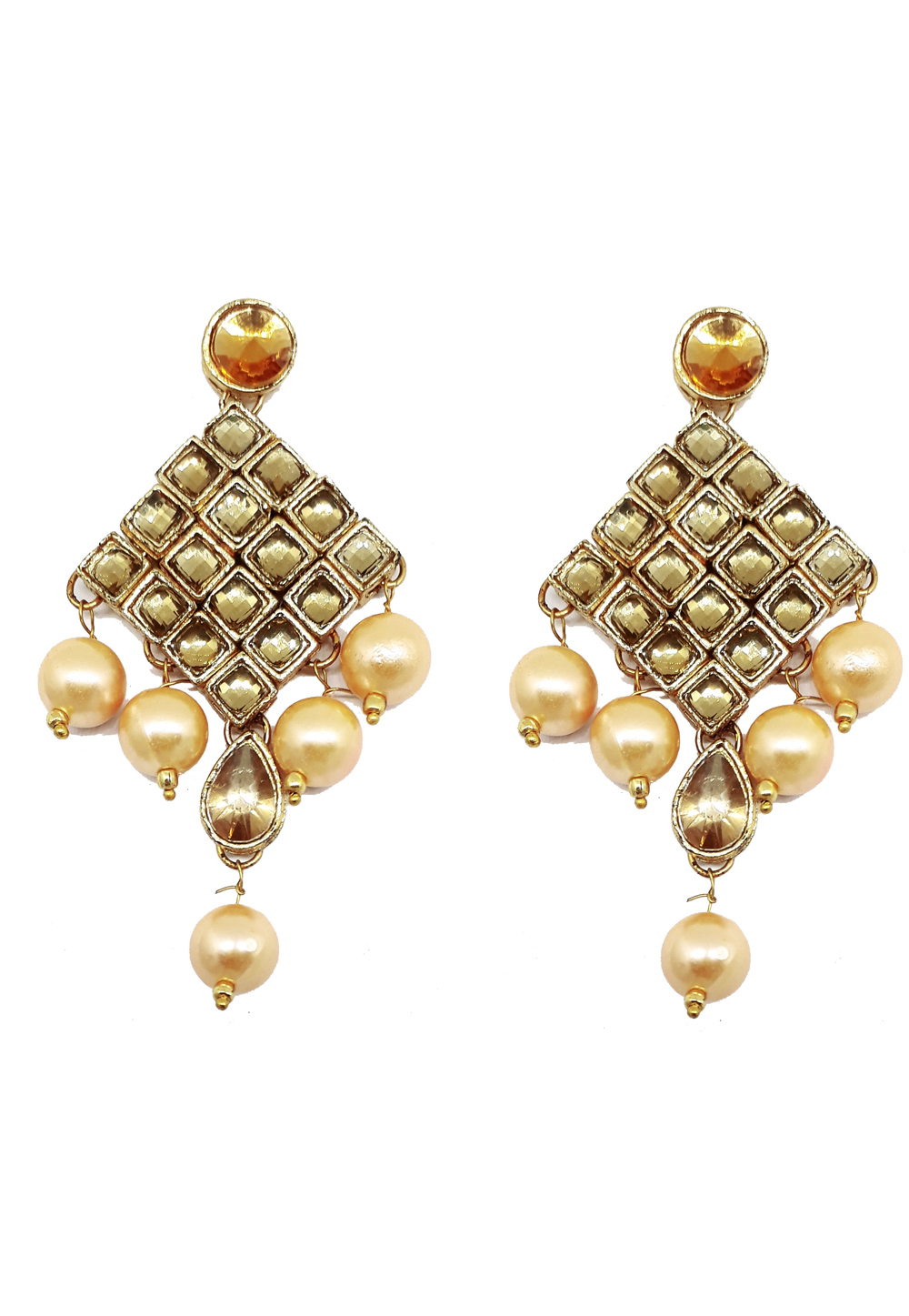 White Brass Earrings 184184