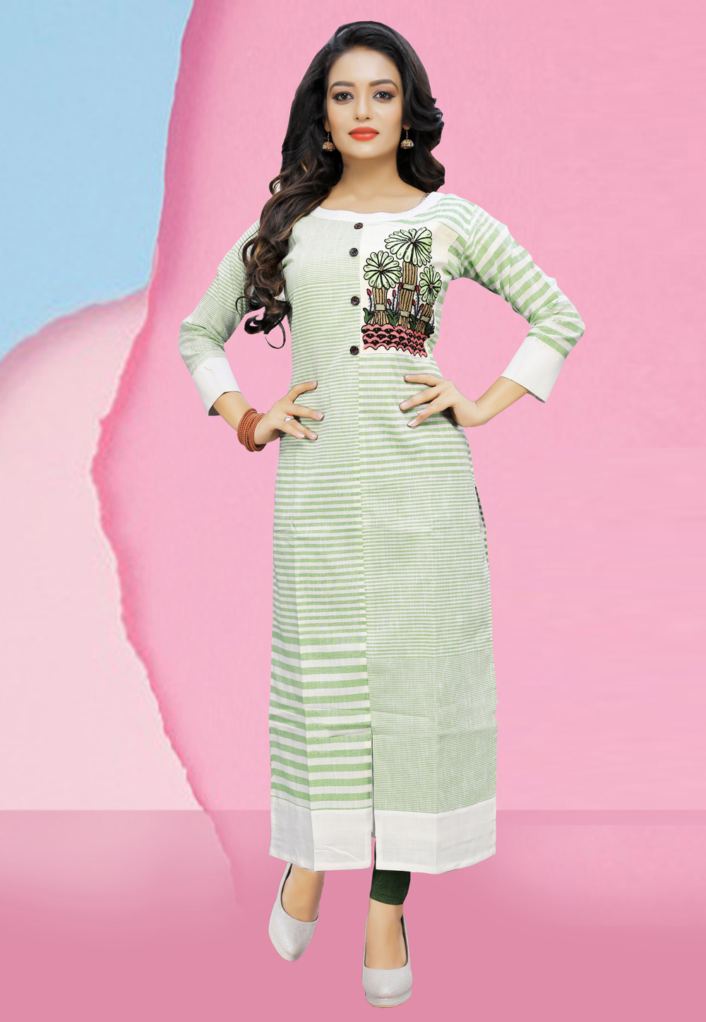 Omtex Barkha Designer Cotton Readymade Kurtis Collection at Wholesale Rate  | Desain kurti, Desain blus, Desainer pakaian