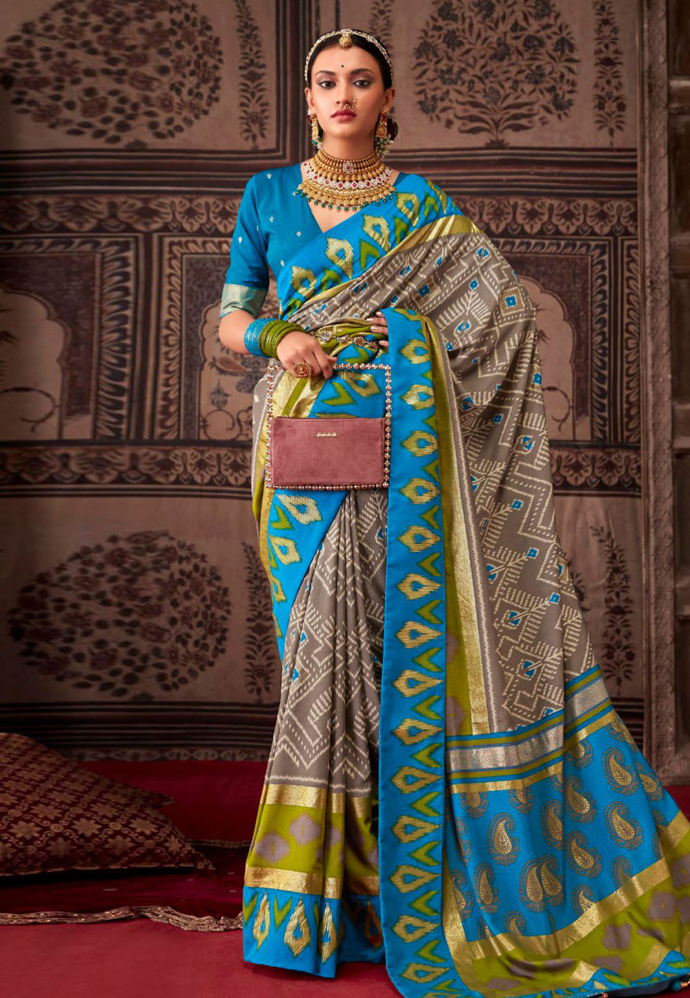 Brown Tussar Silk Saree With Blouse 274656