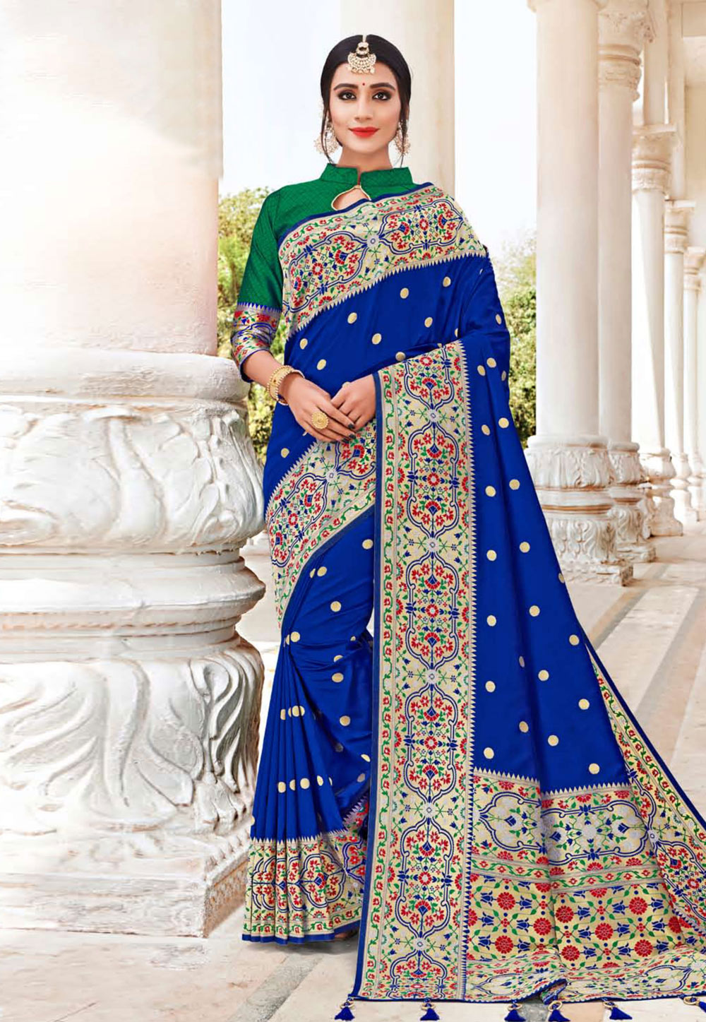 Blue Banarasi Festival Wear Saree 204955