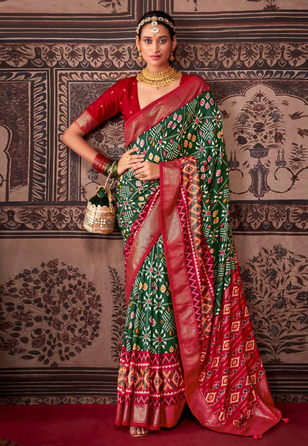 Green Tussar Silk Saree With Blouse 274657