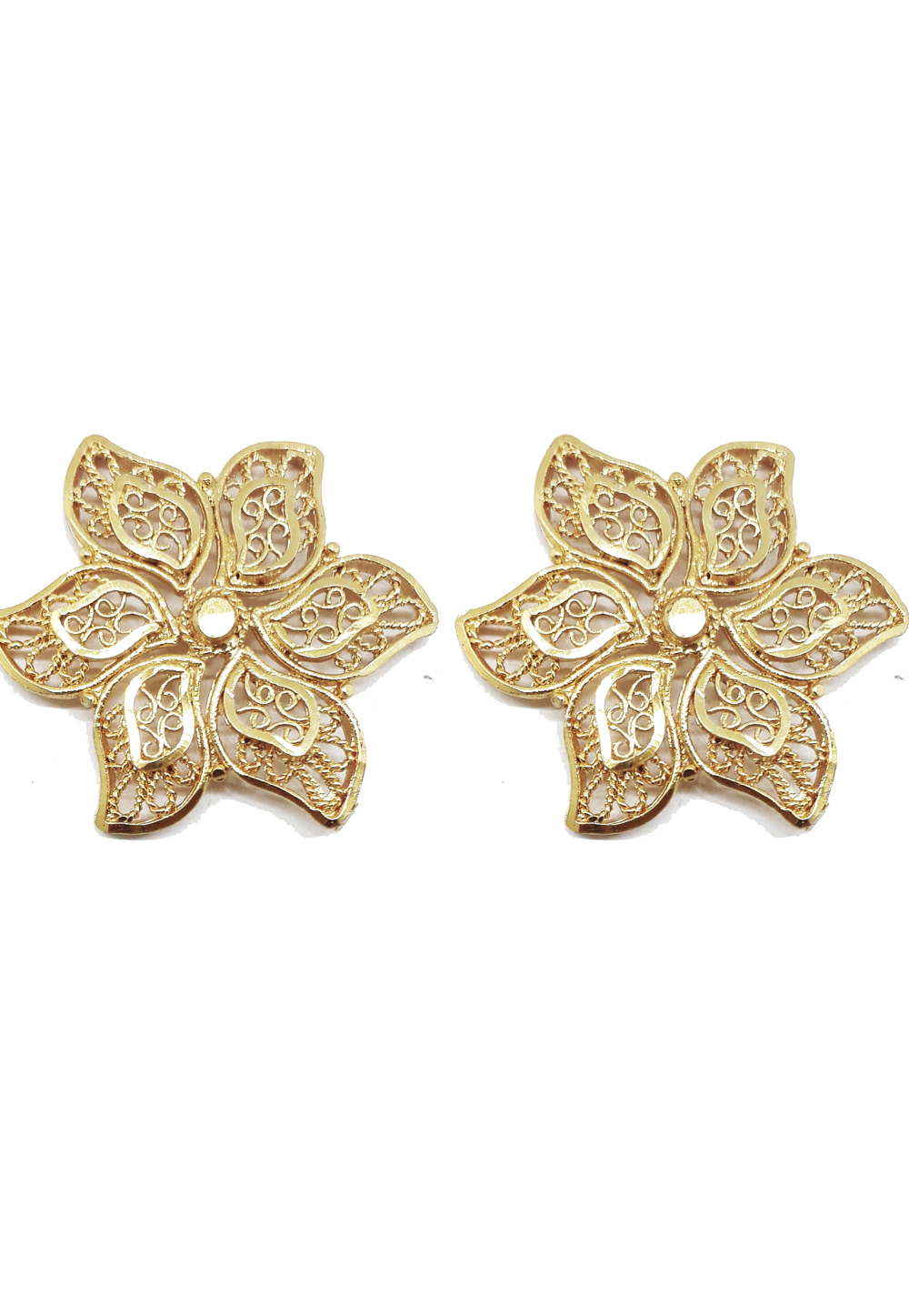 Golden Brass Earrings 184207