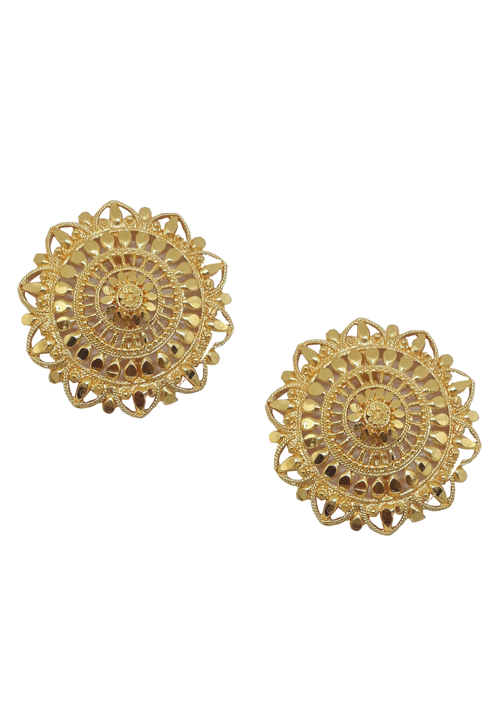 Golden Brass Earrings 184208