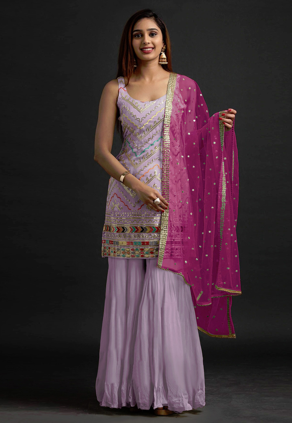 Pink Faux Georgette Pakistani Suit 249622