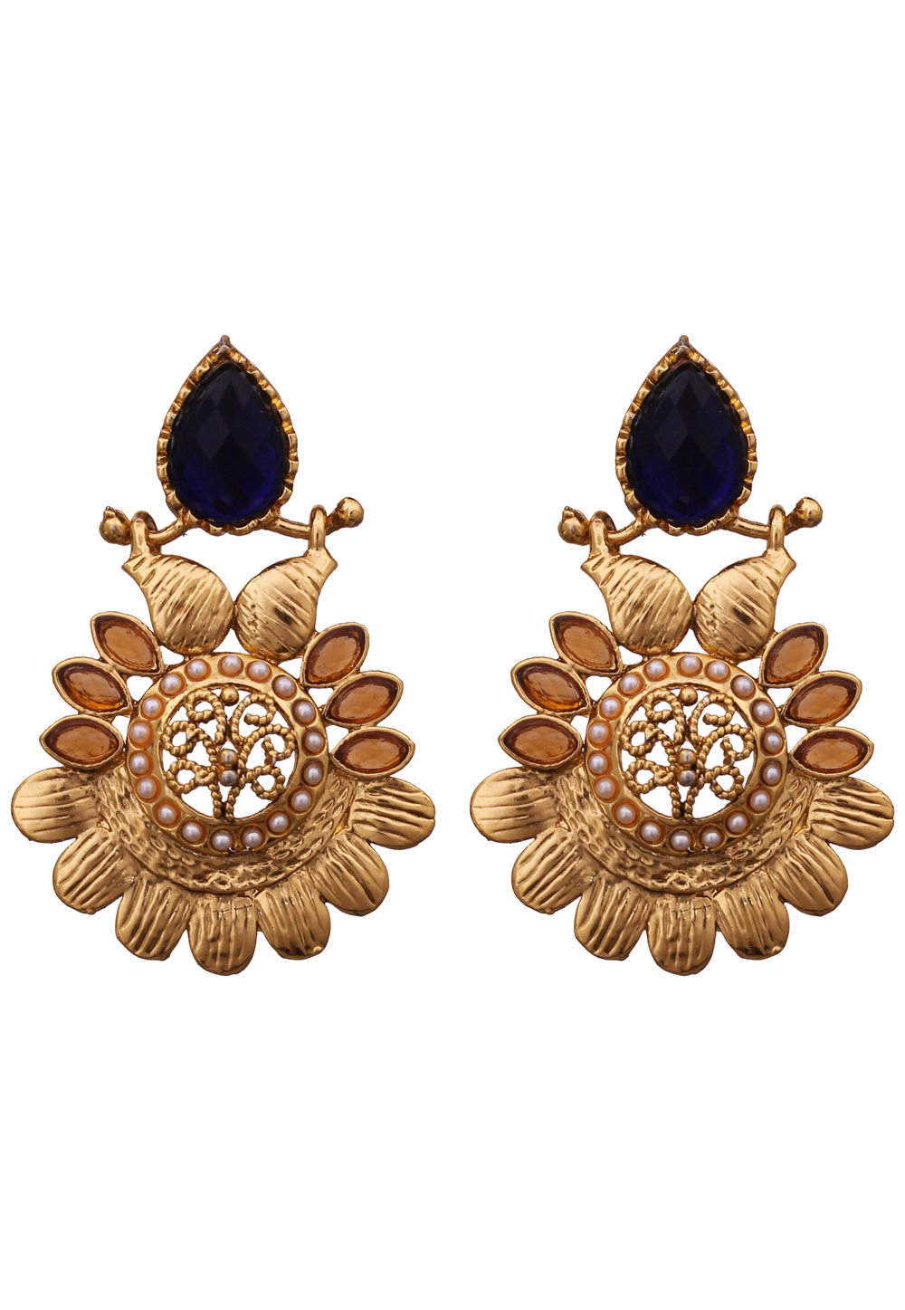 Blue Brass Earrings 184212