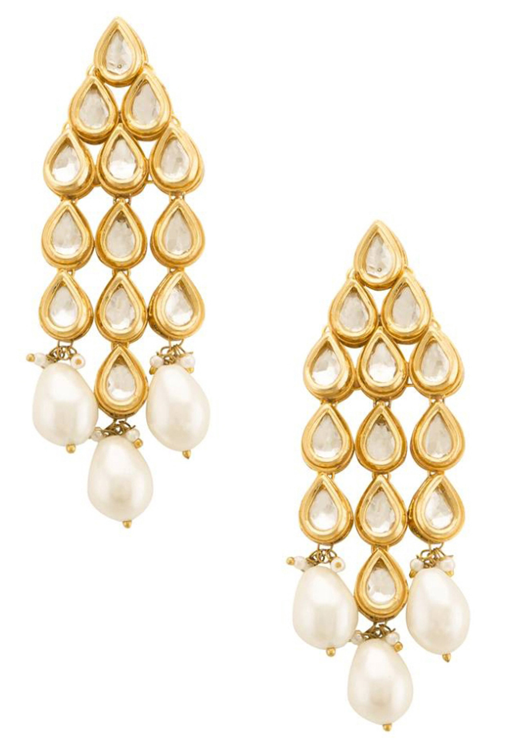 White Brass Earrings 184213