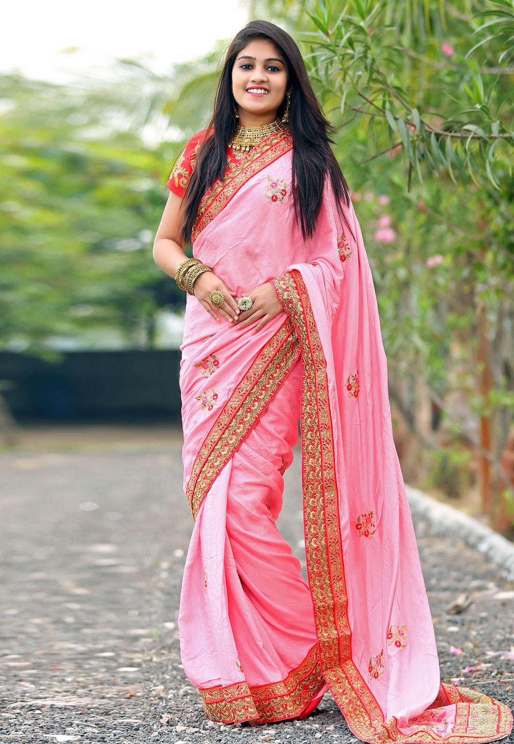 Pink Silk Festival Wear Saree 217390