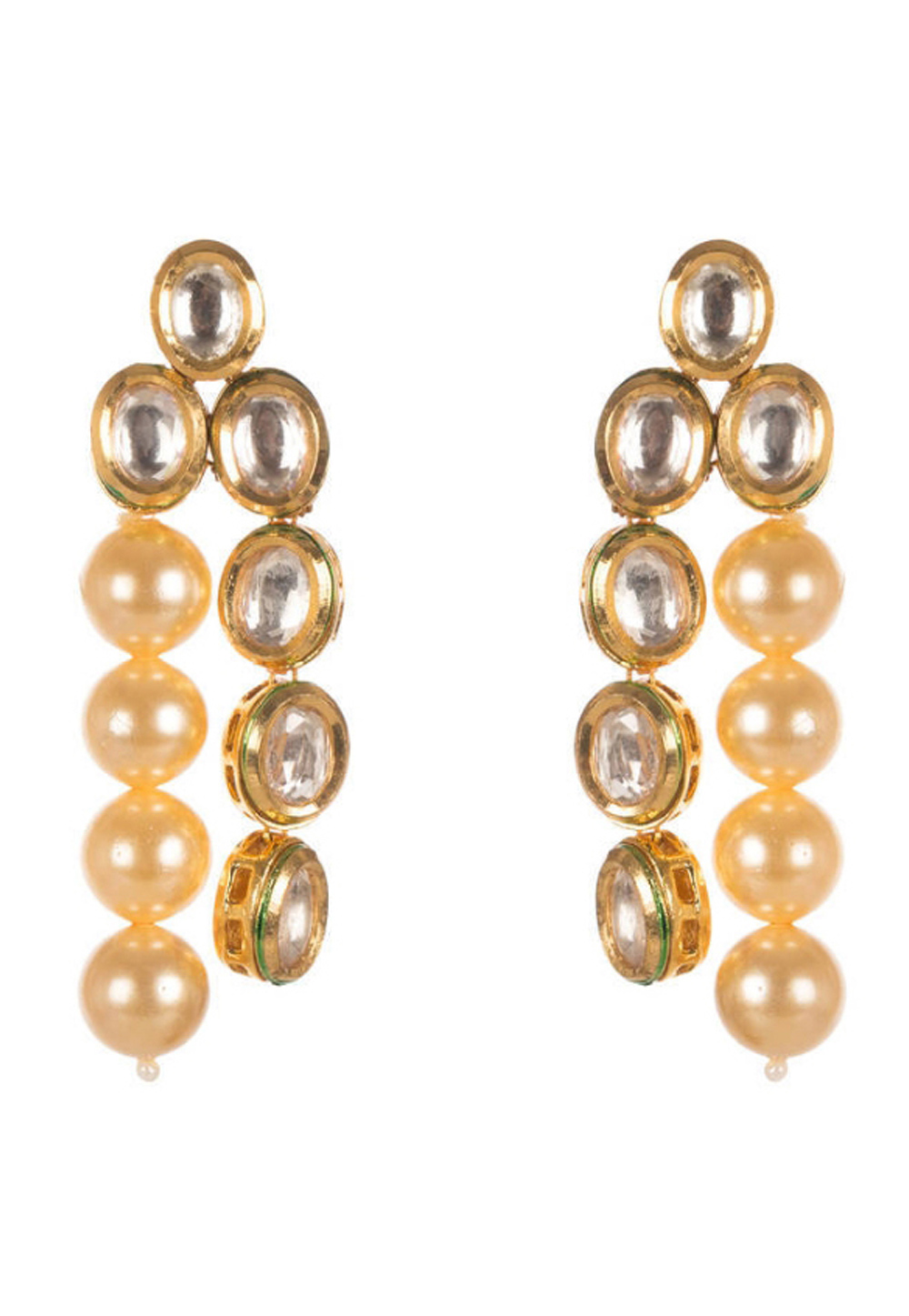 Golden Brass Earrings 184214