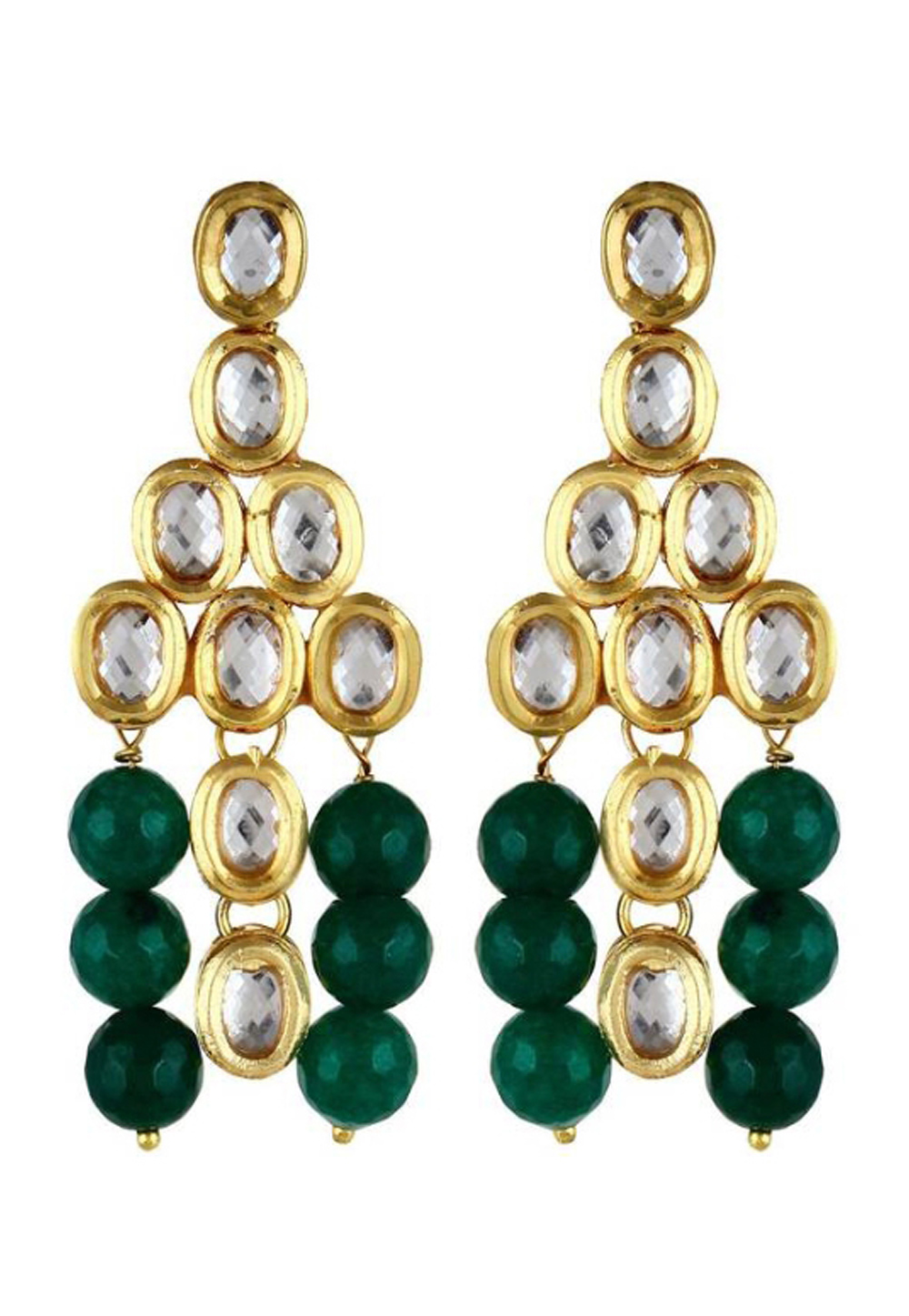 Green Brass Earrings 184215