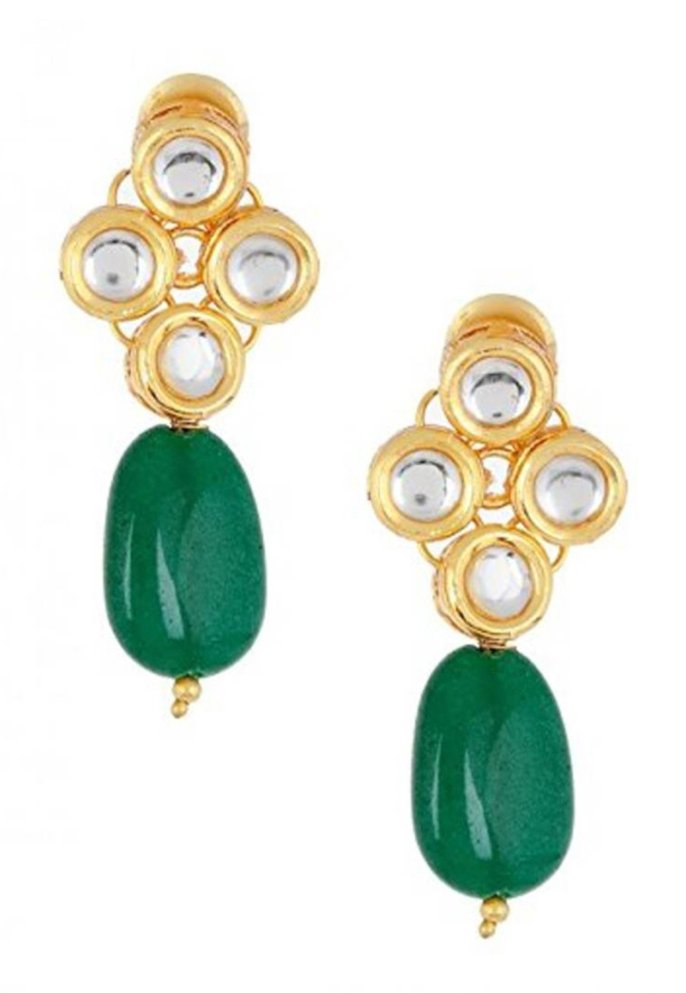 Green Brass Earrings 184219