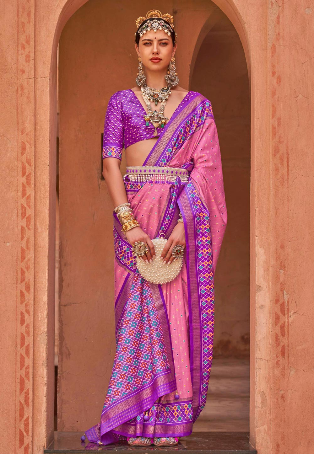 Pink Silk Saree With Blouse 266004