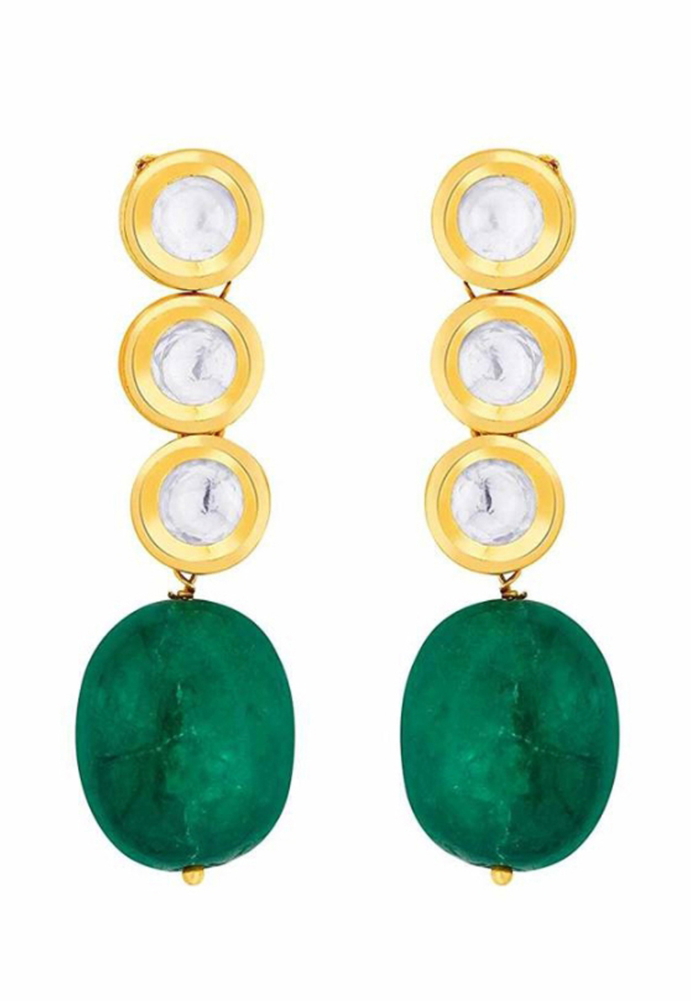 Green Brass Earrings 184220