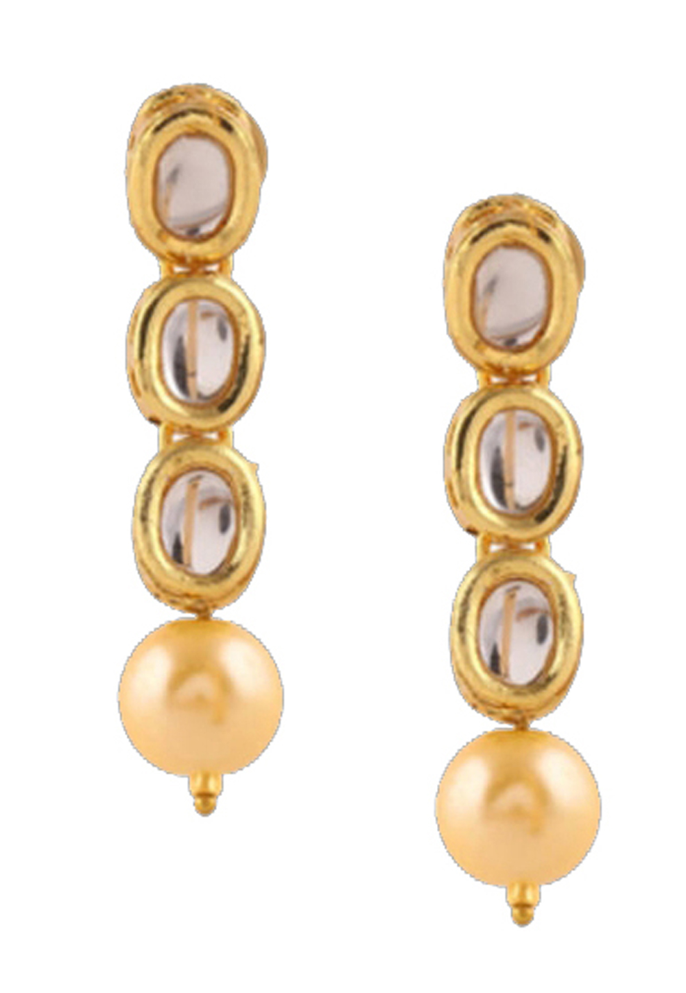Golden Brass Earrings 184221
