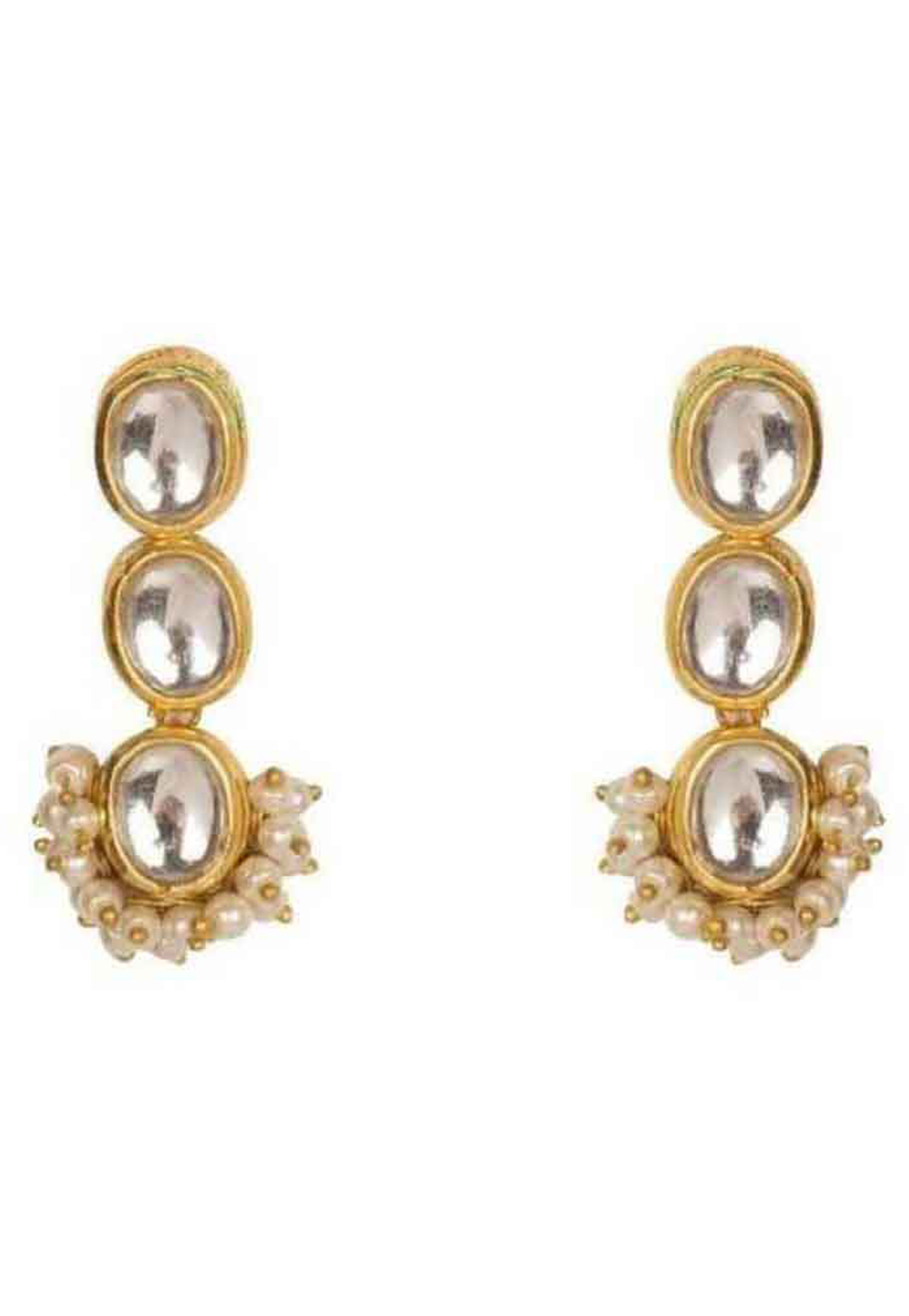 White Brass Earrings 184222