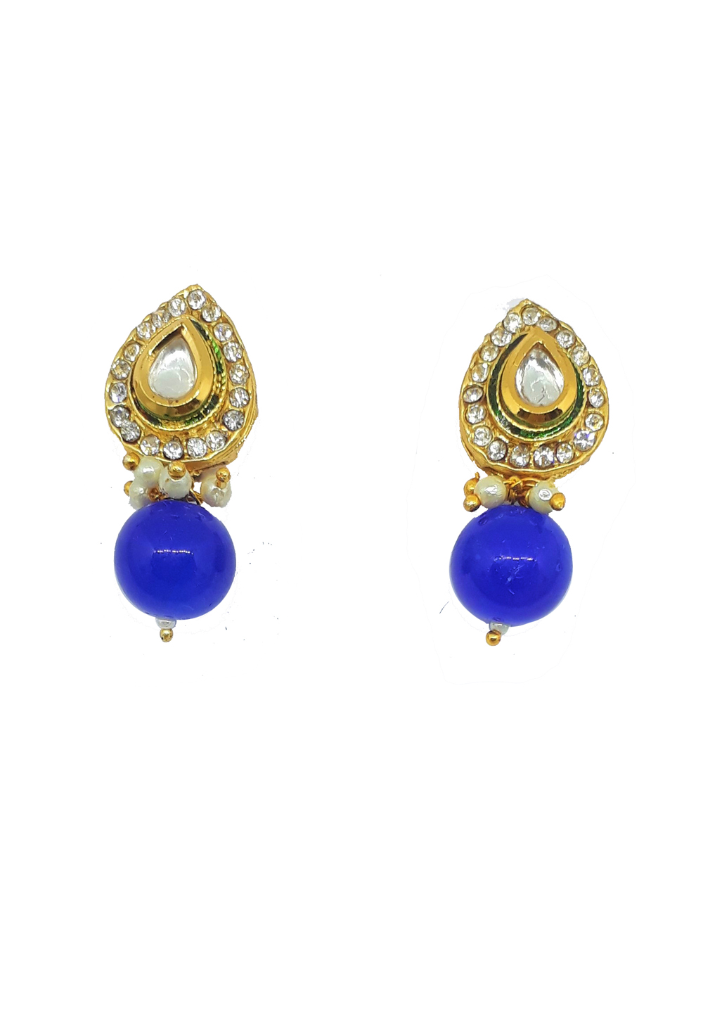 Blue Brass Earrings 187630