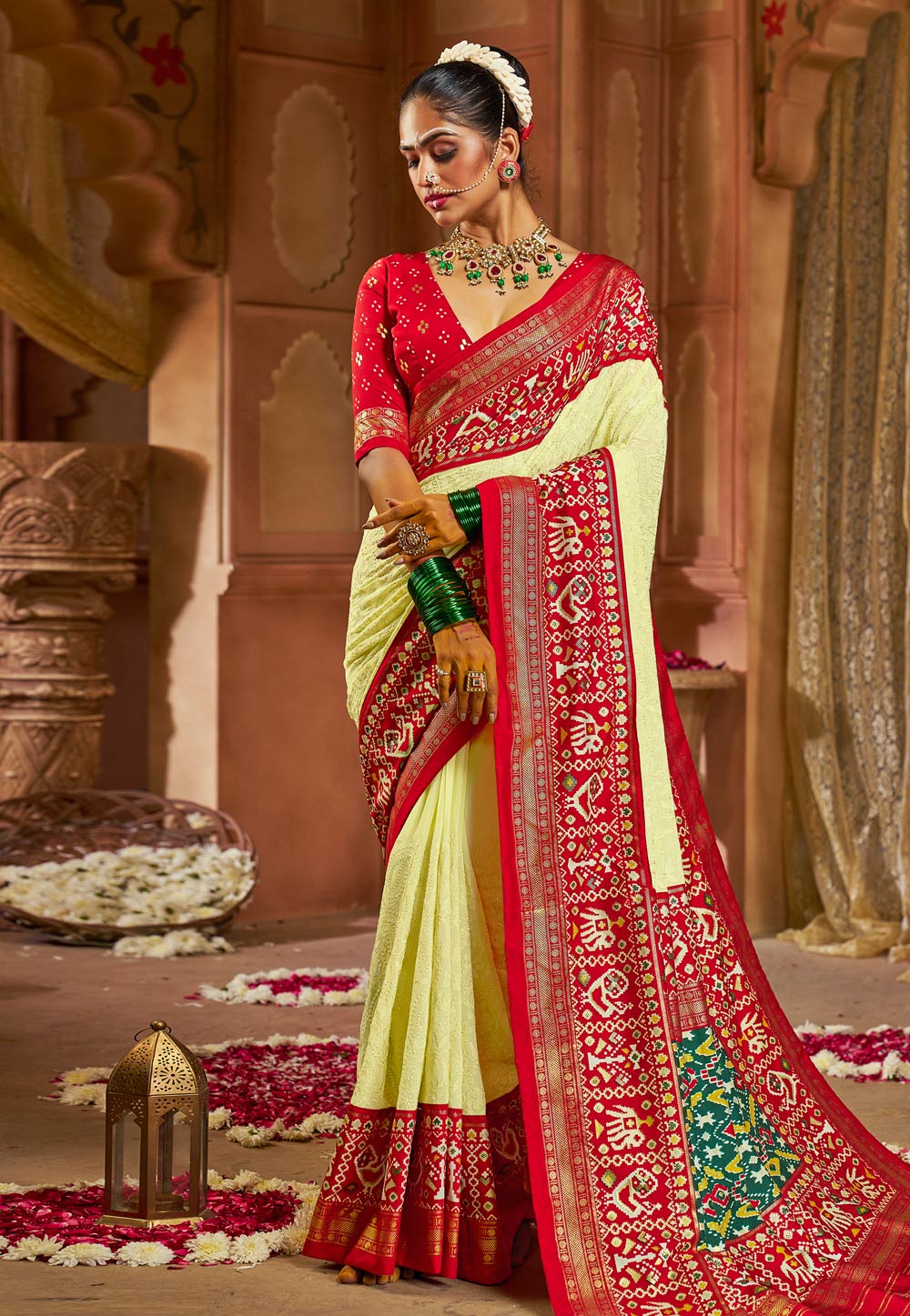 Light Green Tussar Silk Saree With Blouse 269929
