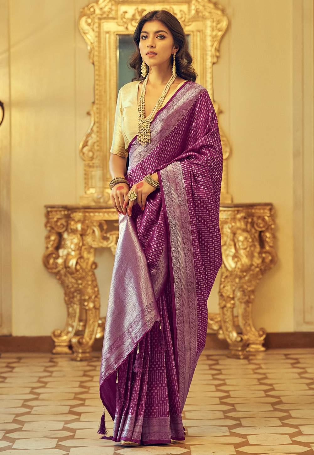 Purple Kanjivaram Silk Saree 246628