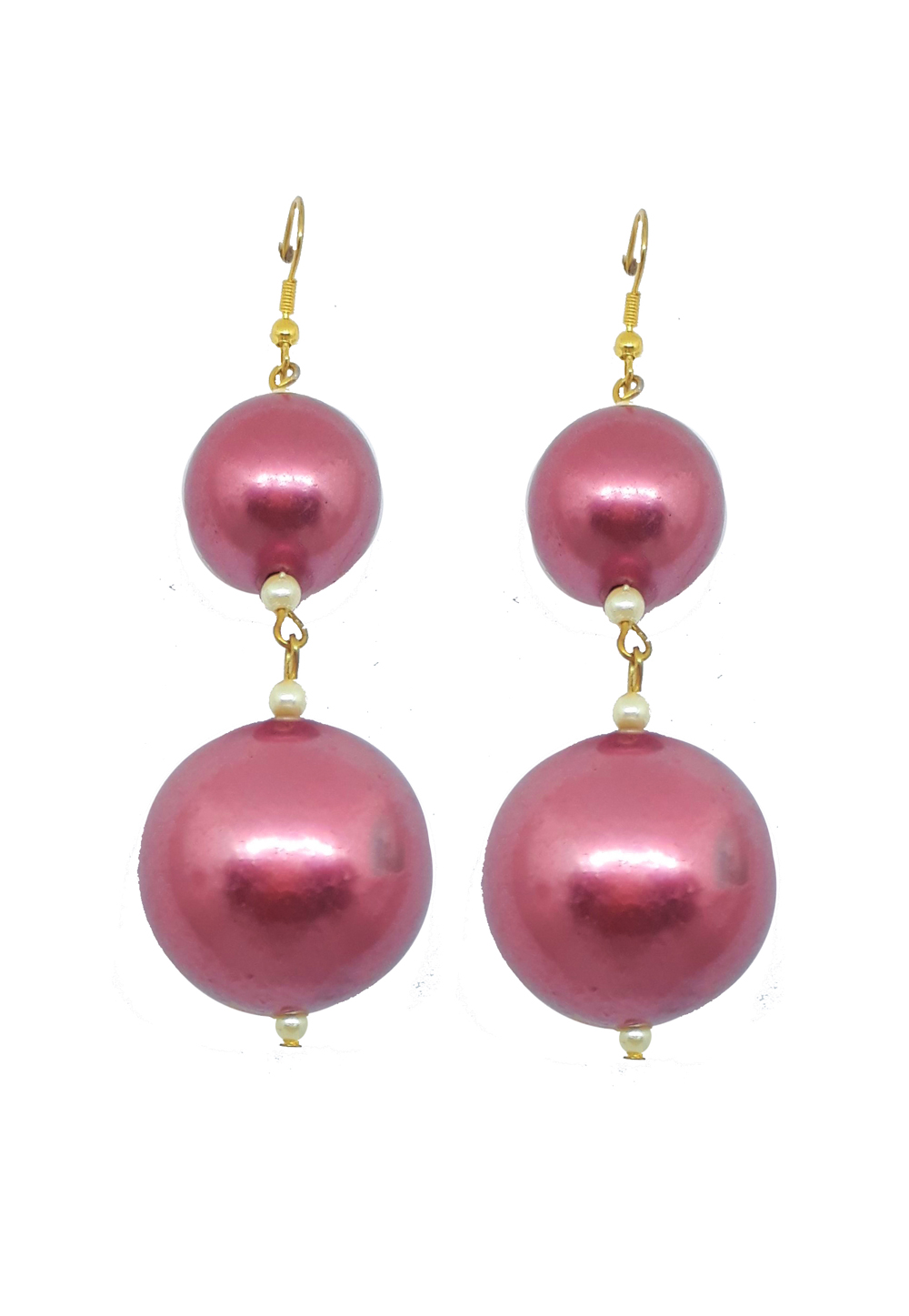Pink Brass Earrings 187634