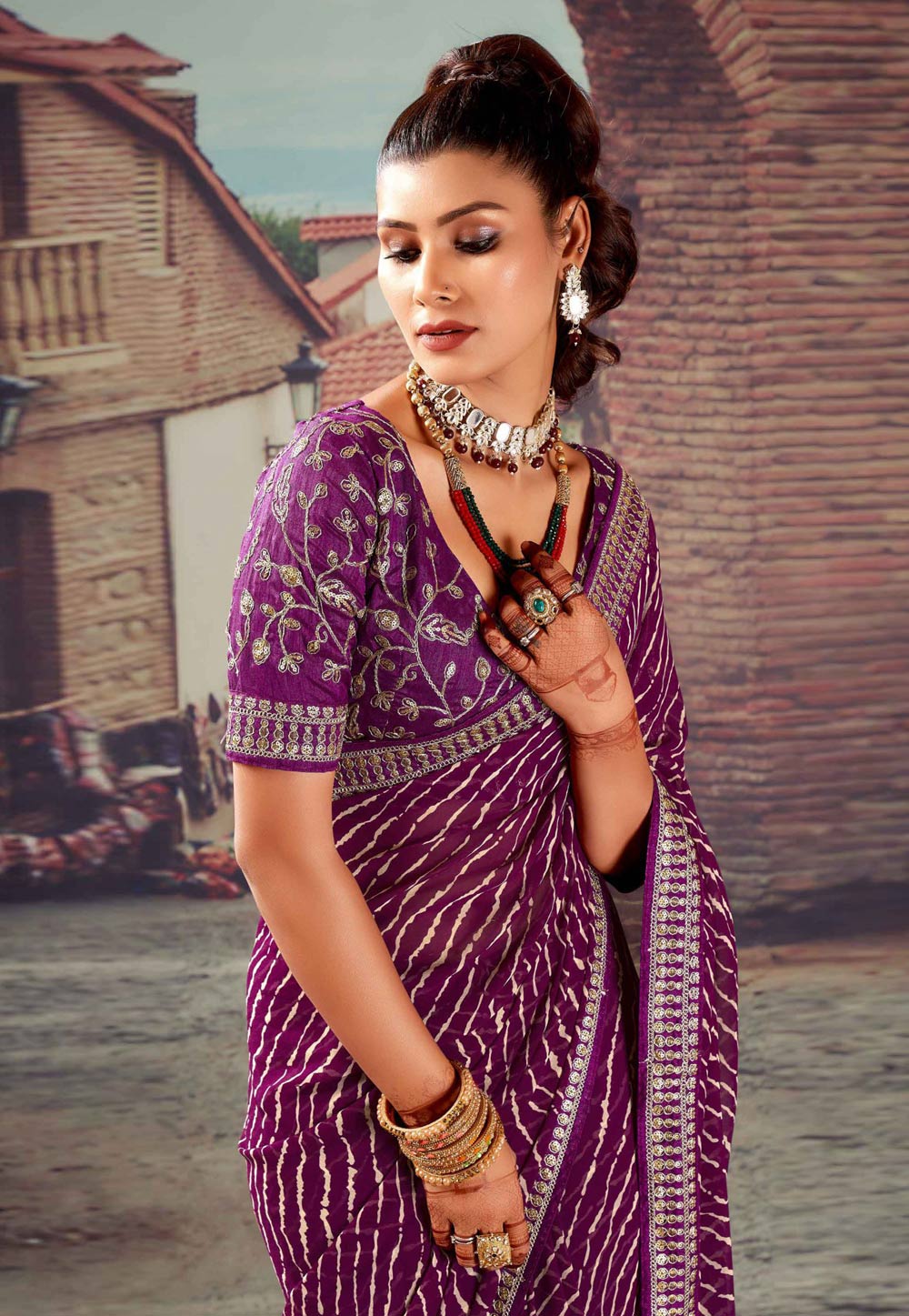 Buy Juhi Collection Self Design Kanjivaram Pure Silk Purple Sarees Online @  Best Price In India | Flipkart.com