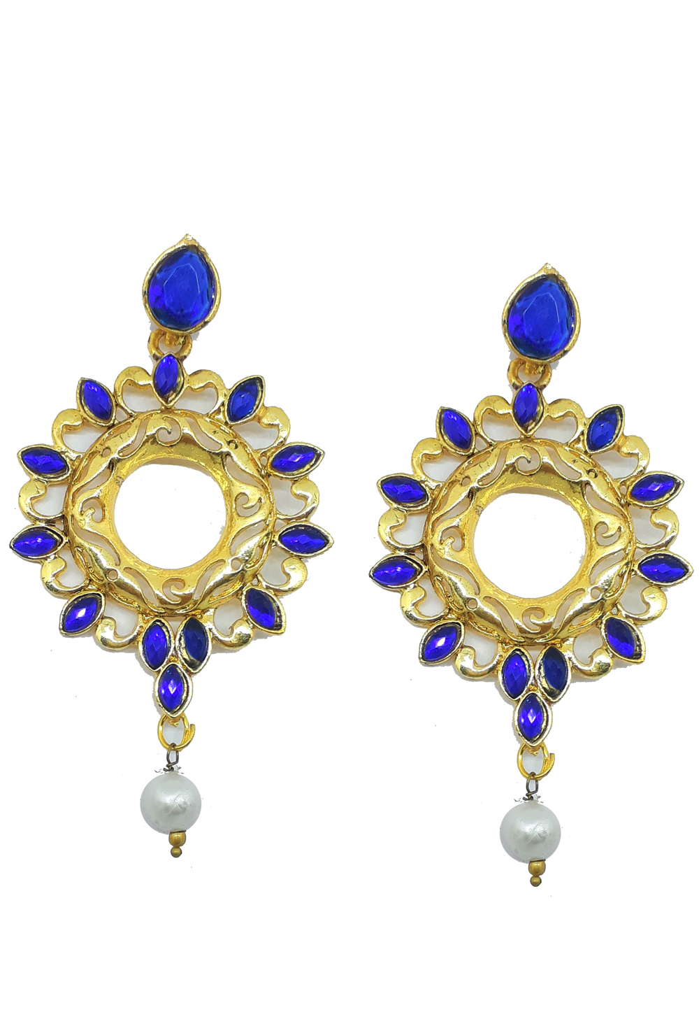 Blue Brass Earrings 187643