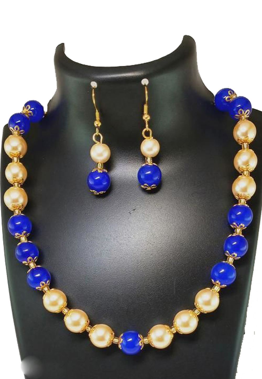 Blue Alloy Austrian Diamond Necklace Set Earrings 187822