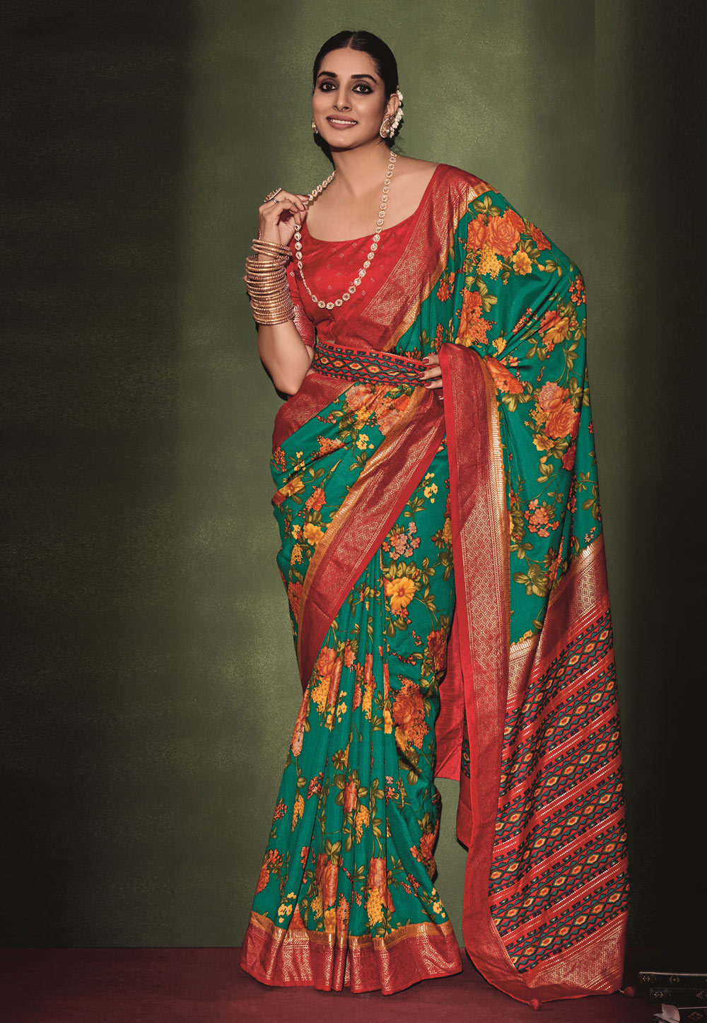 Green Tussar Silk Saree With Blouse 277155