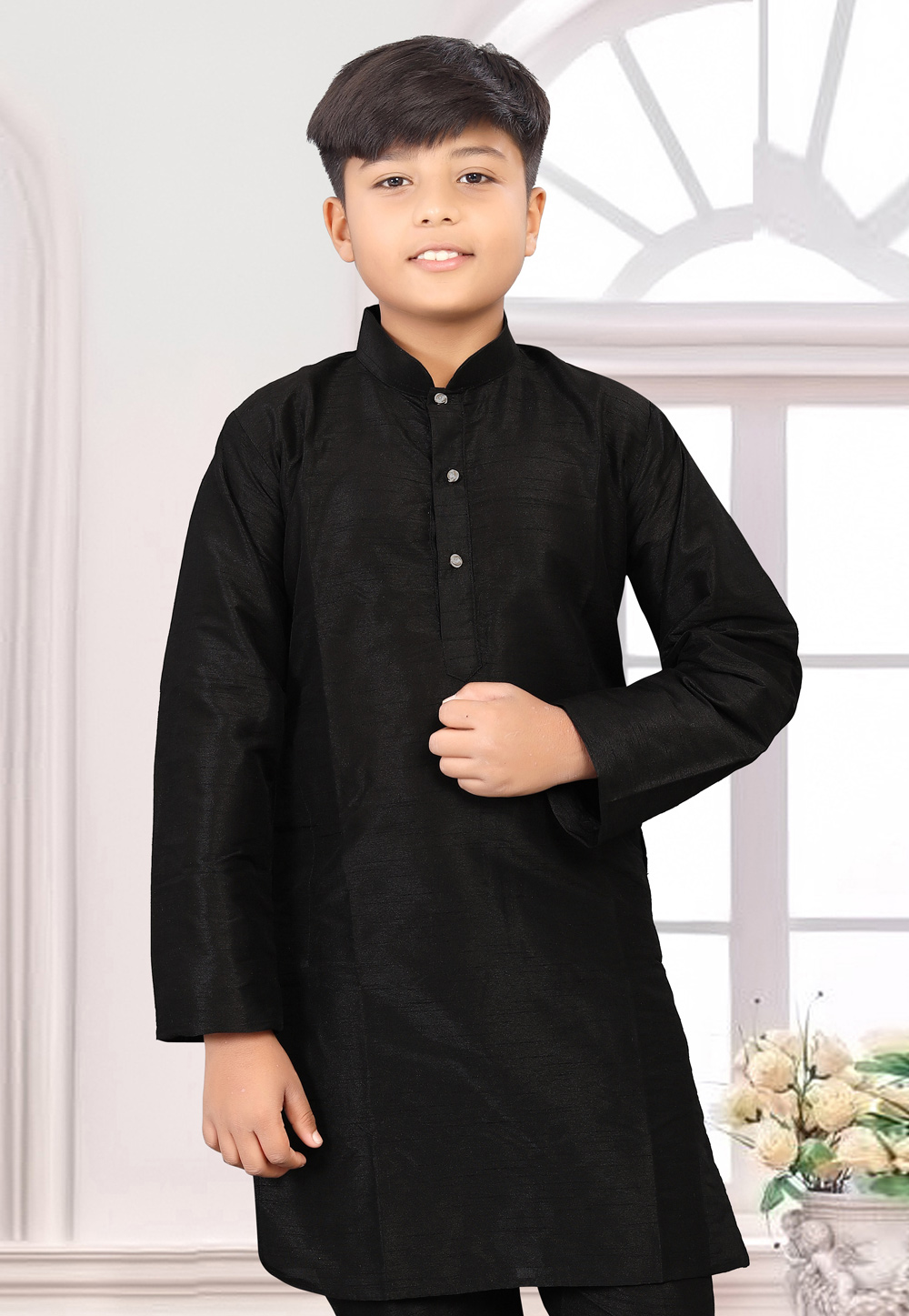 Black kurta pajama for baby outlet boy