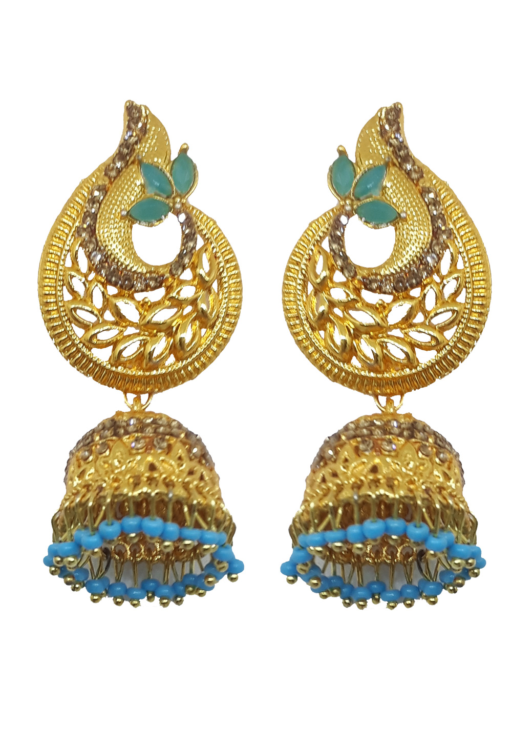 Golden Brass Earrings 187646