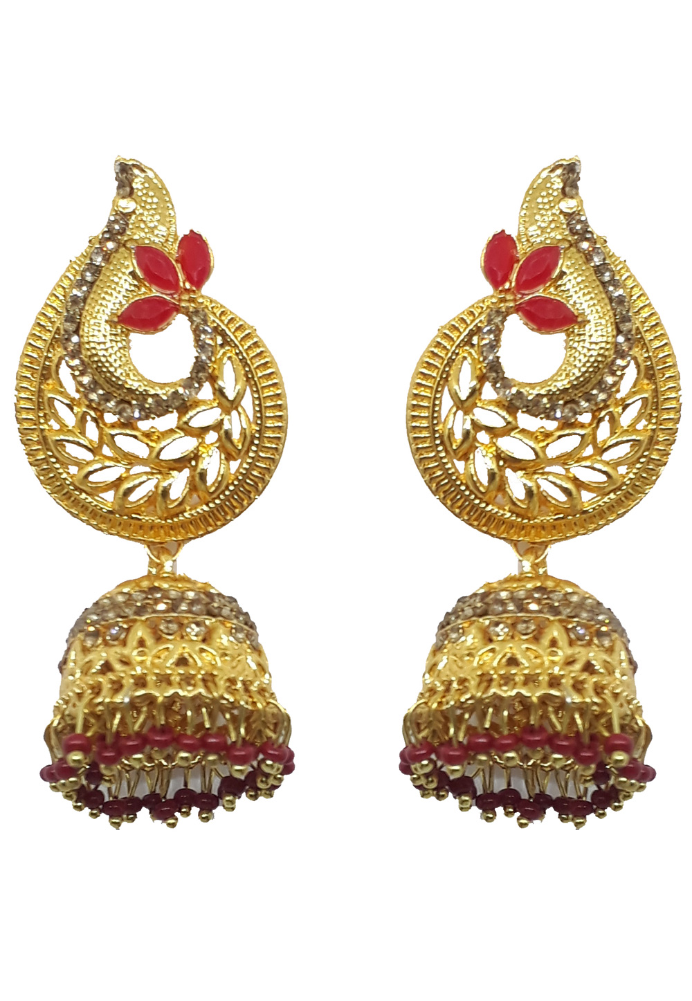 Red Brass Earrings 187647