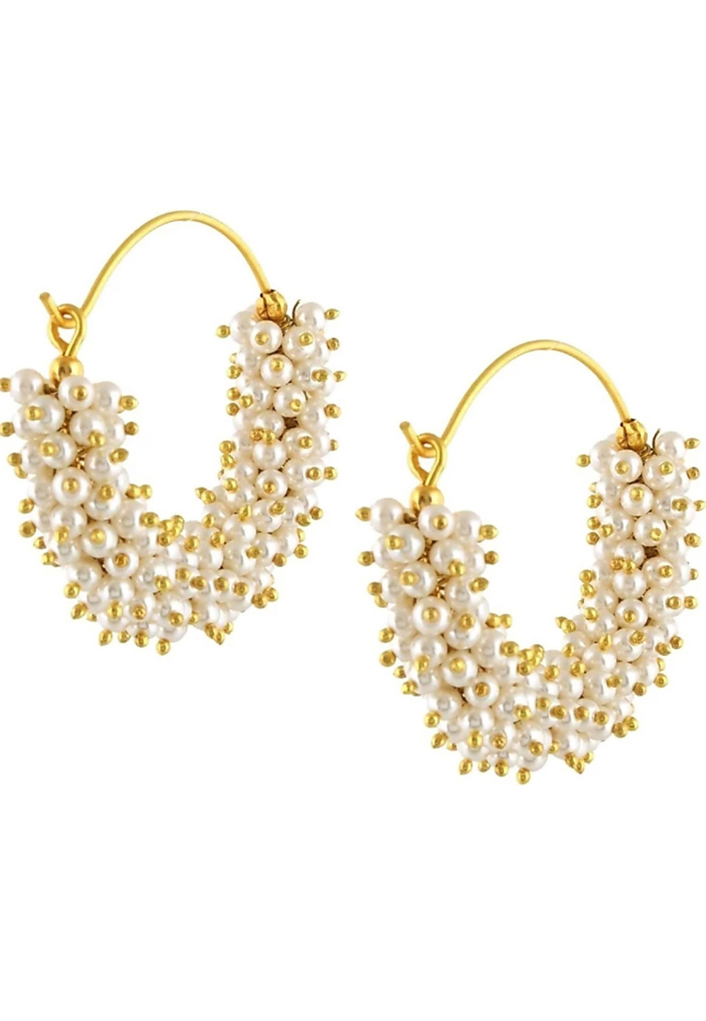 White Brass Earrings 187650