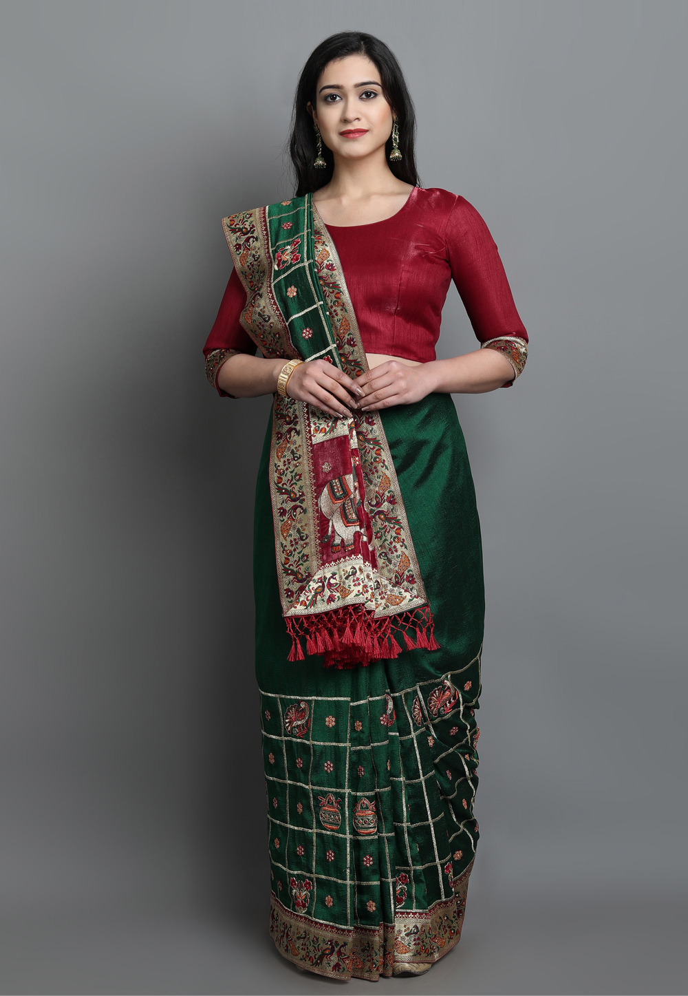 Green Silk Festival Wear Saree 218889