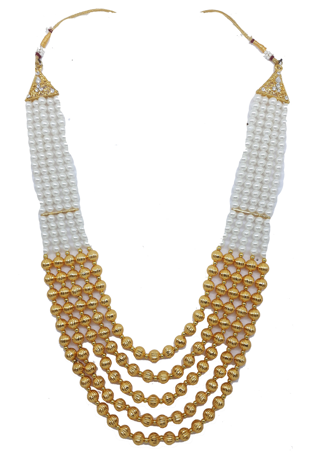 Golden Alloy Austrian Diamonds Necklace 187667
