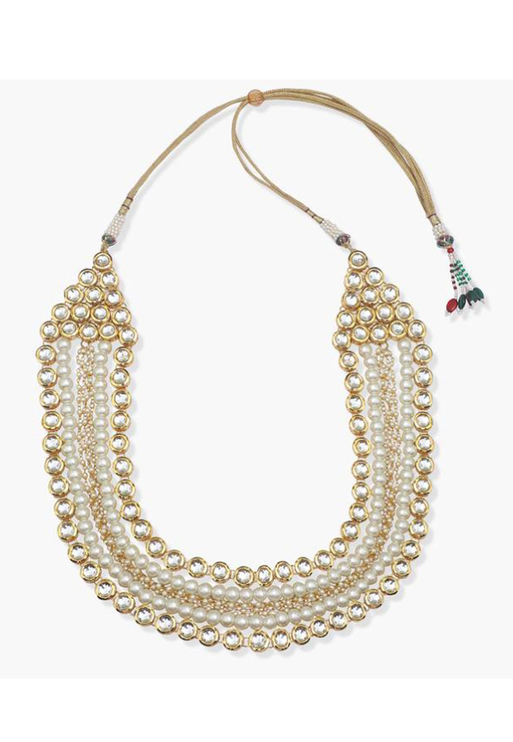 White Alloy Austrian Diamond Necklace Set Earrings 191624