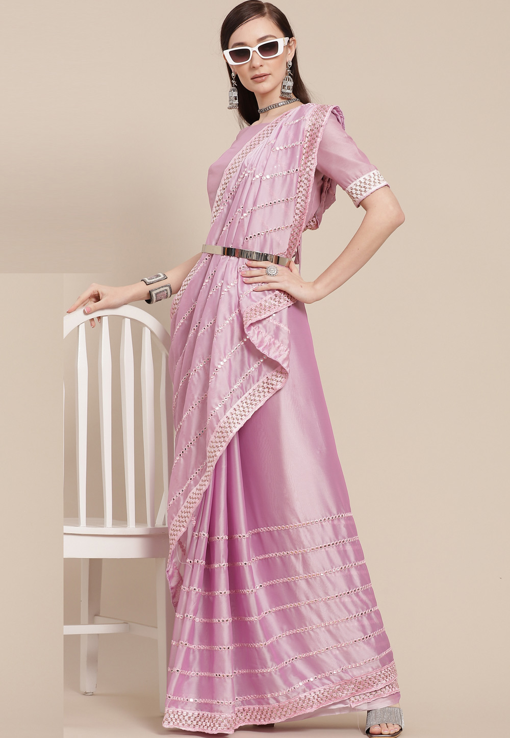 Pink Silk Festival Wear Saree 239229