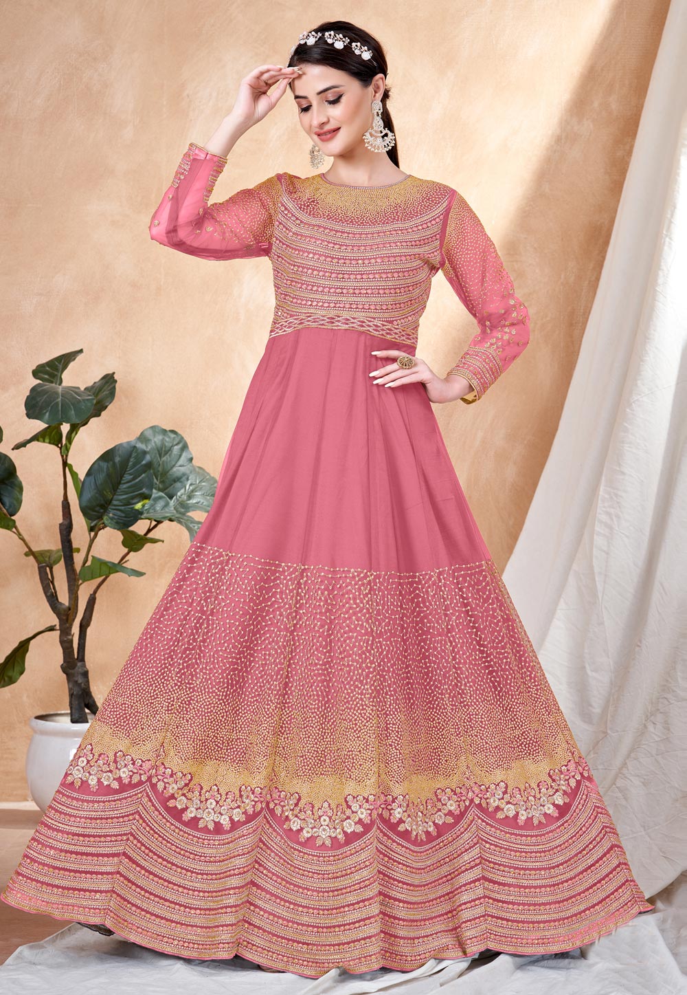 Shop Designer Pink Anarkali Dress | Pernia's Pop-Up Shop 2024