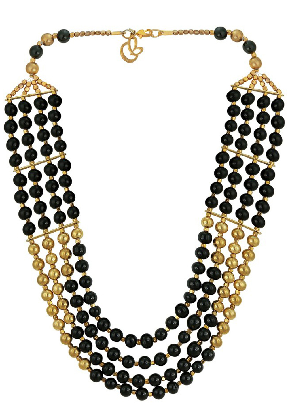 Black Alloy Austrian Diamond Necklace Set Earrings 191675