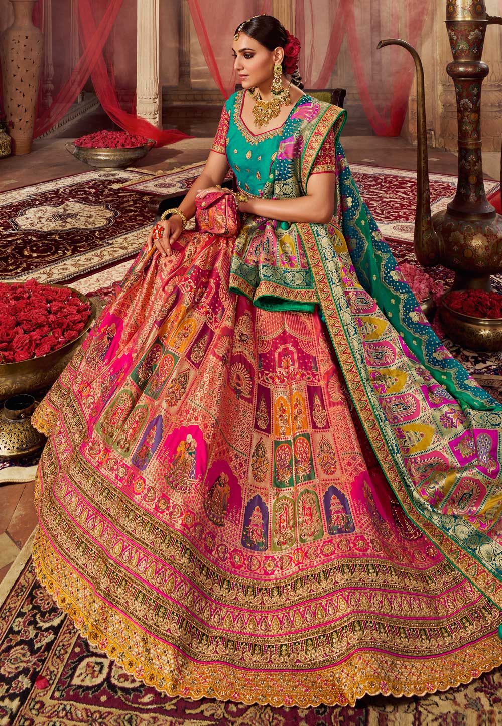 Banarasi Lehenga - Buy Latest Collection of Banarasi Lehenga for Women  Online 2024