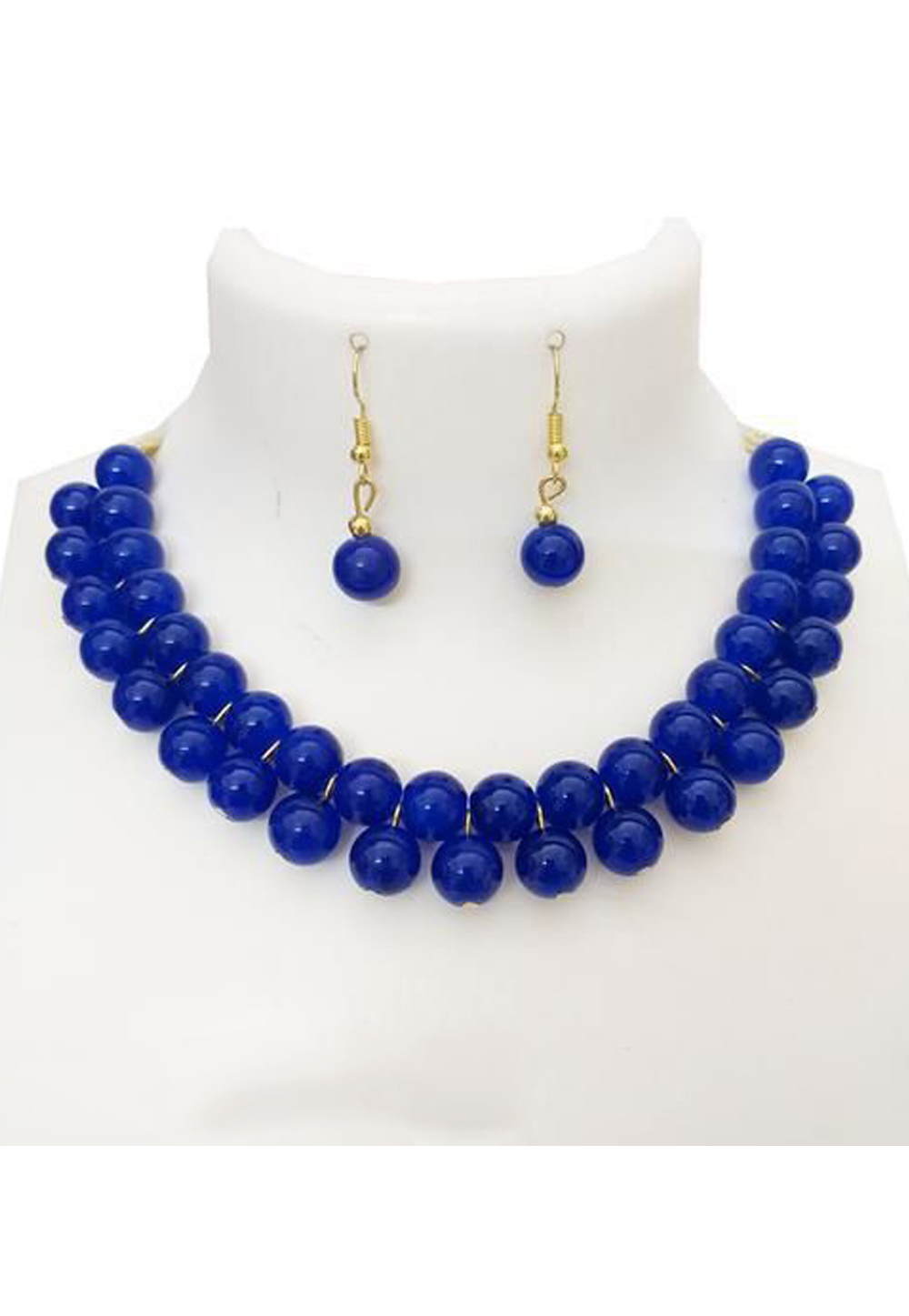 Blue Alloy Austrian Diamond Necklace Set Earrings 198917