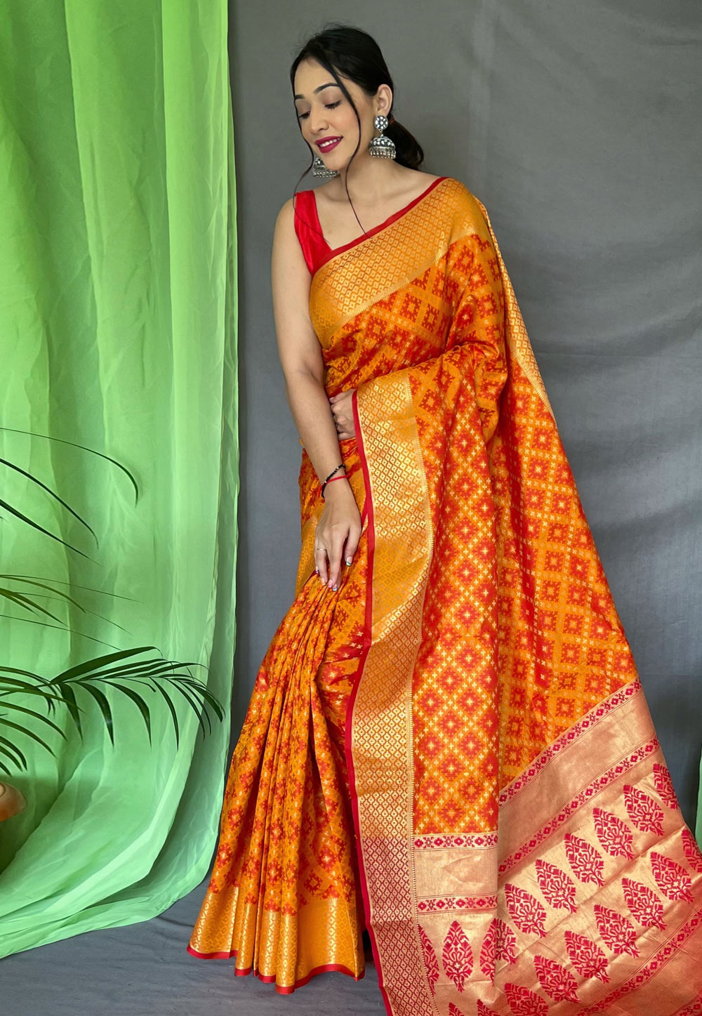 Extraordinary Orange Soft Silk Saree With Alluring Blouse Piece –  LajreeDesigner