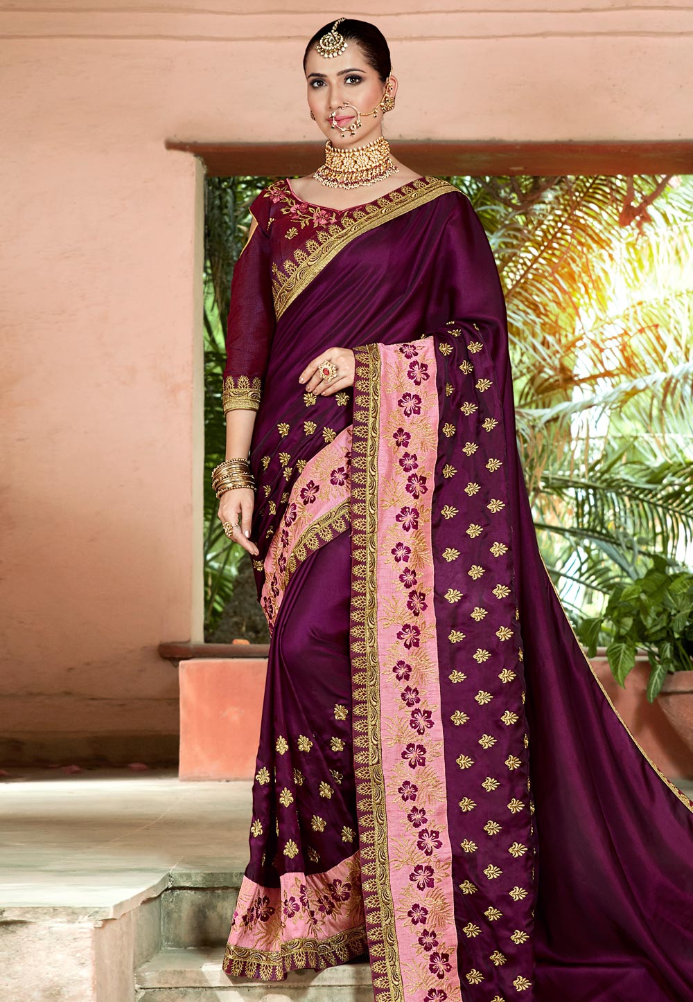 Purple Silk Saree With Blouse 202682